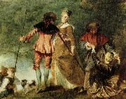 Jean antoine Watteau avfarden till kythera china oil painting artist